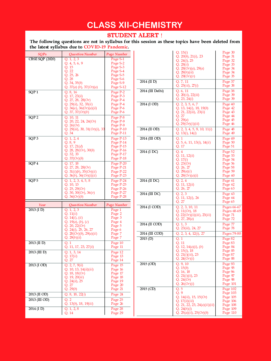 CBSE Past 7 Years Solved Board Papers And Sample Papers For Class 12 Chemistry  (2021 Board Exam Edition) - Page 5