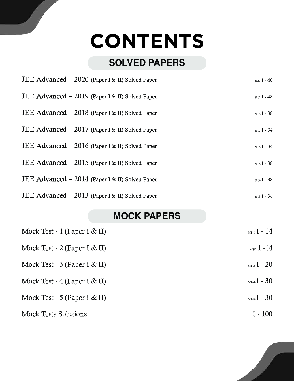TARGET JEE Advanced 2021 (Solved Papers 2013 - 2020 + 5 Mock Tests Papers 1 & 2) 15th Edition - Page 4