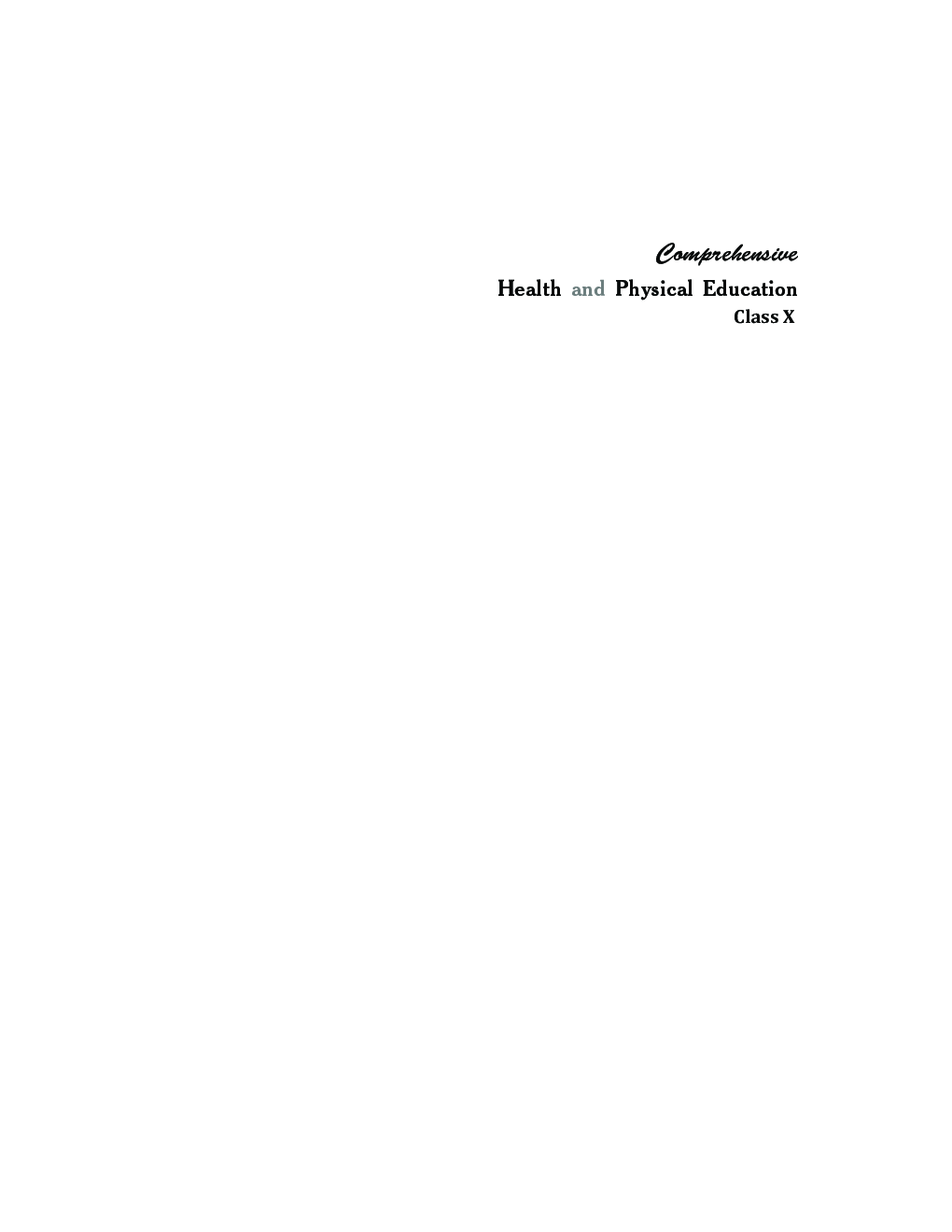Comprehensive Health And Physical Education For Class-X - Page 3