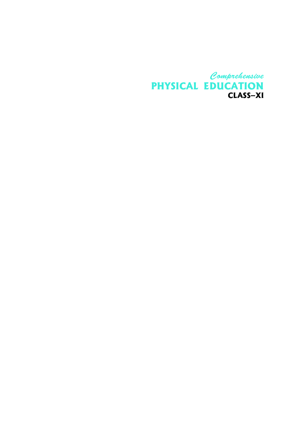 Comprehensive Physical Education For Class-XI - Page 3