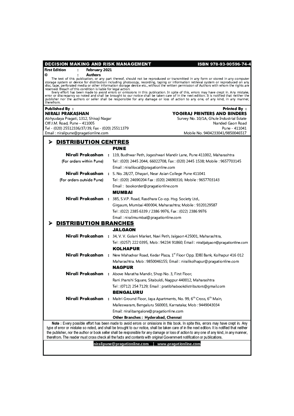 Decision Making And Risk Management - Page 3