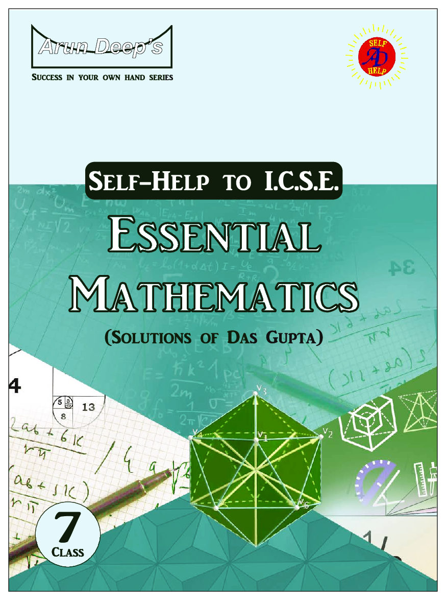 Self-Help to ICSE Essential Mathematics Class 7 (Solutions of Das Gupta) - Page 1