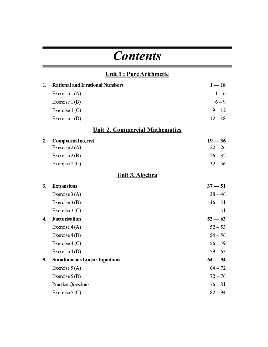 Self-Help to ICSE Foundation Mathematics Class 9 - Page 4
