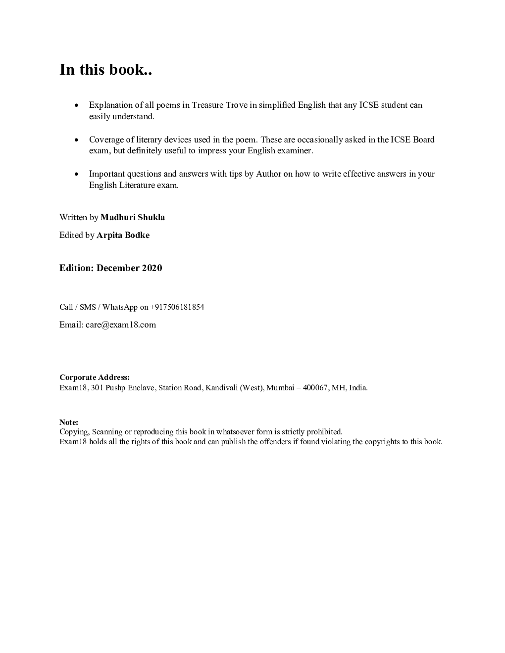 Exam18 Ultimate Guide To Treasure Trove Poems In English For ICSE Class 10 - Page 2