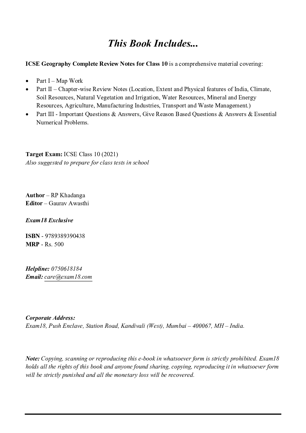 Exam18 ICSE Class 10: Complete Revision Notes For Geography - Page 2