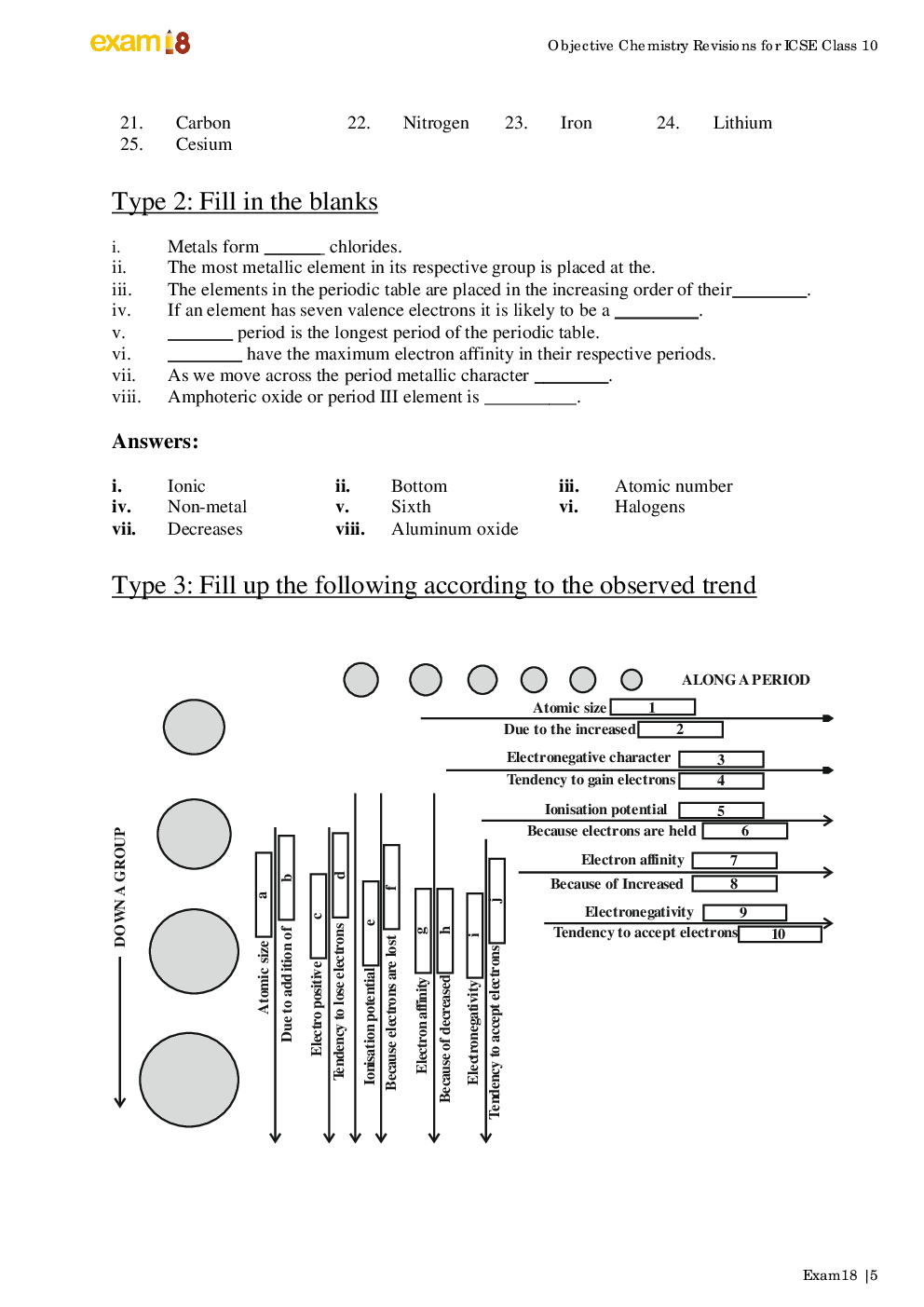 Exam18 Objective Revisions In Chemistry For ICSE Class 10 - Page 5