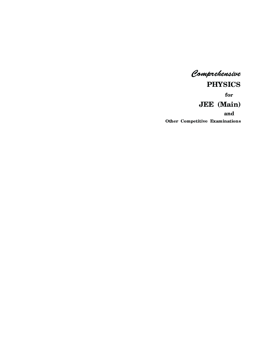 Comprehensive Physics For JEE (Main) And Other Competitive Examinations - Page 2