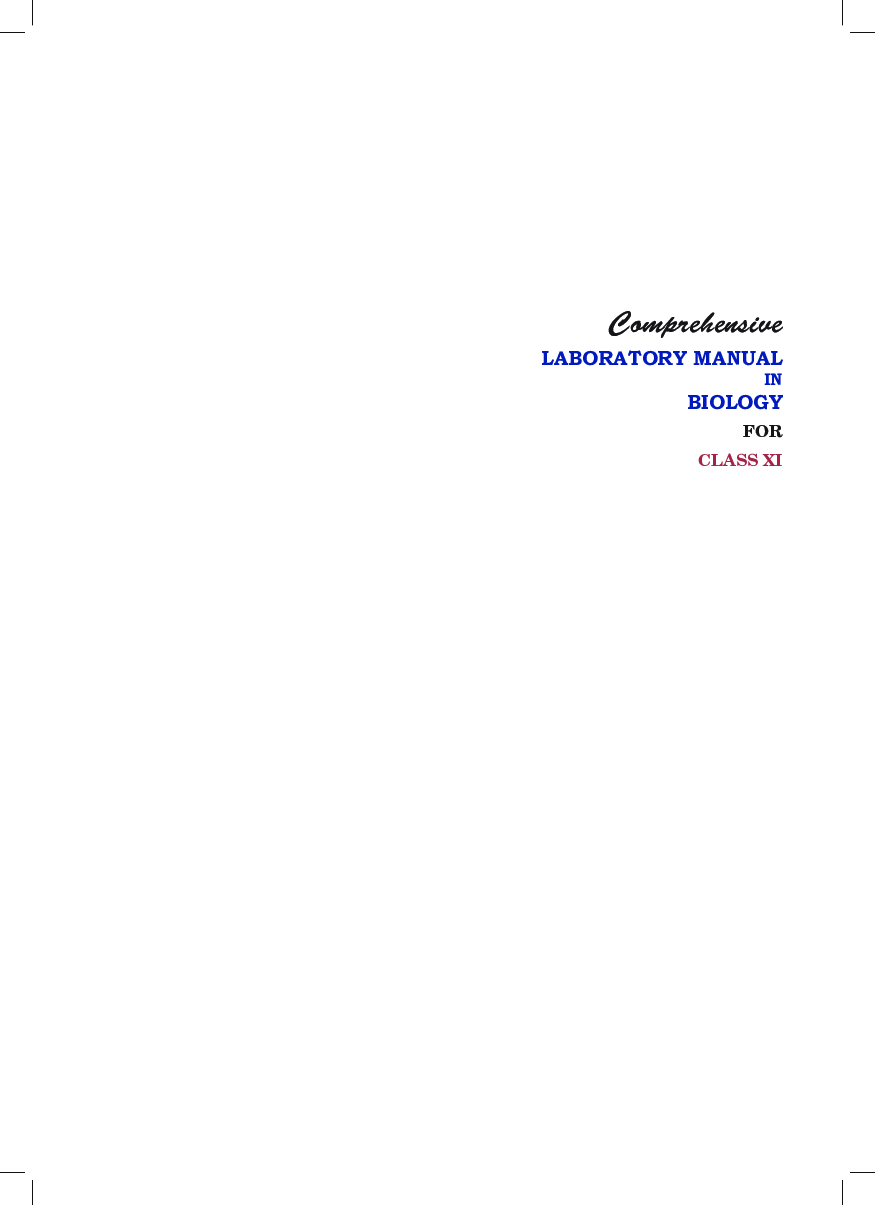 Comprehensive Laboratory Manual In Biology For Class-XI - Page 2