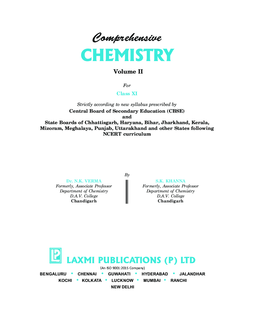 Comprehensive Chemistry Volume-II For Class-XI - Page 4