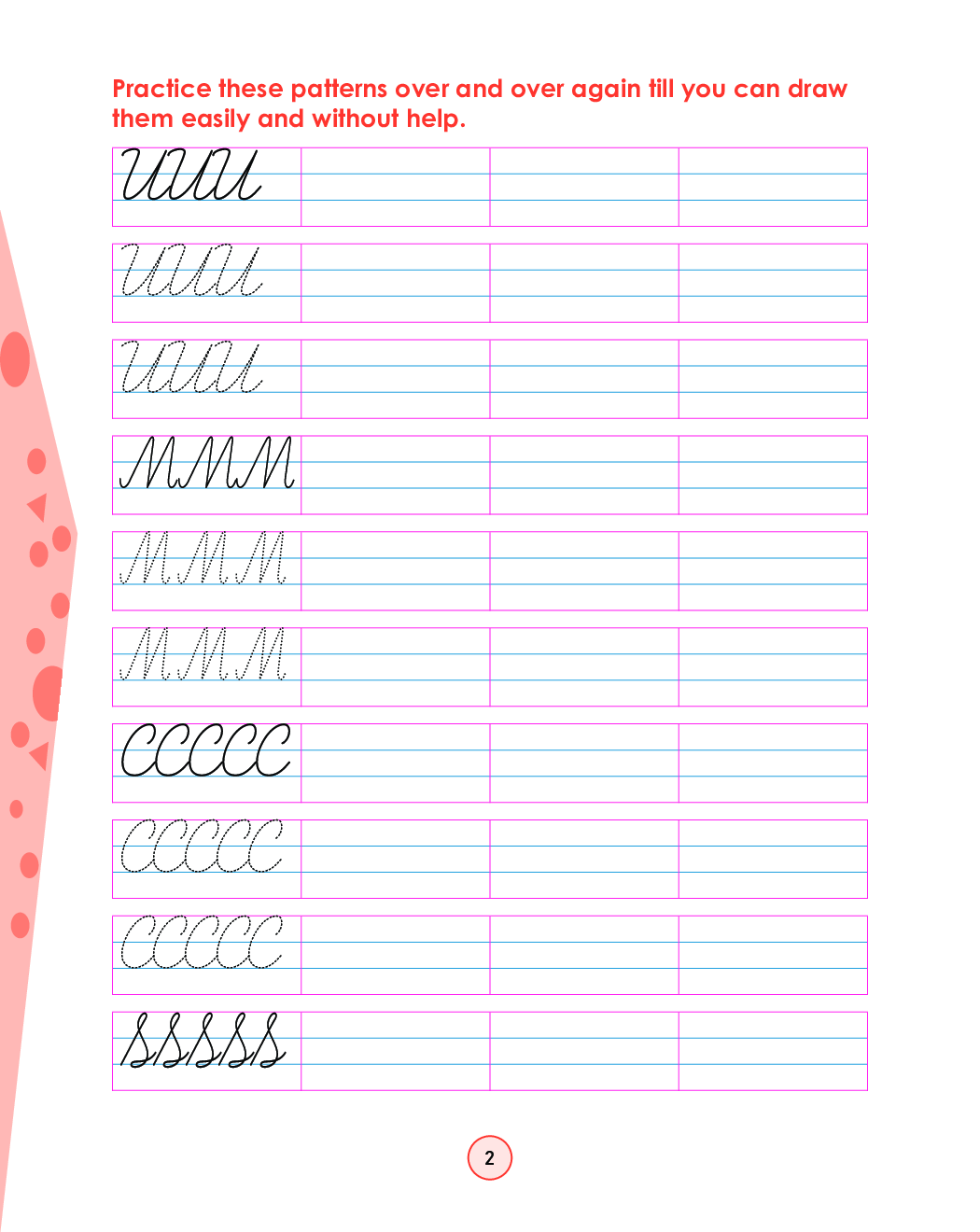 Cursive Writing Capital Letters  - Page 3