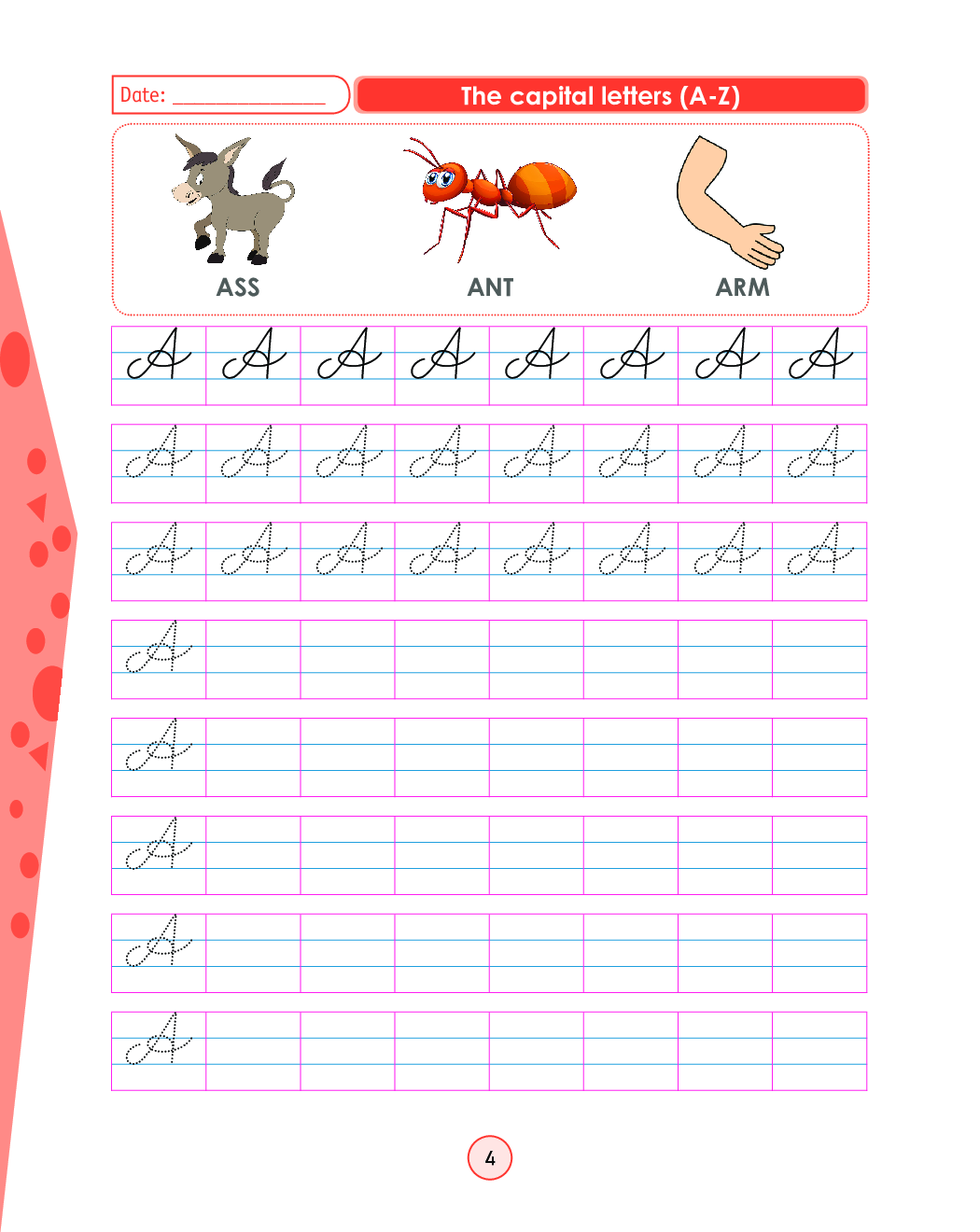 Cursive Writing Capital Letters  - Page 5