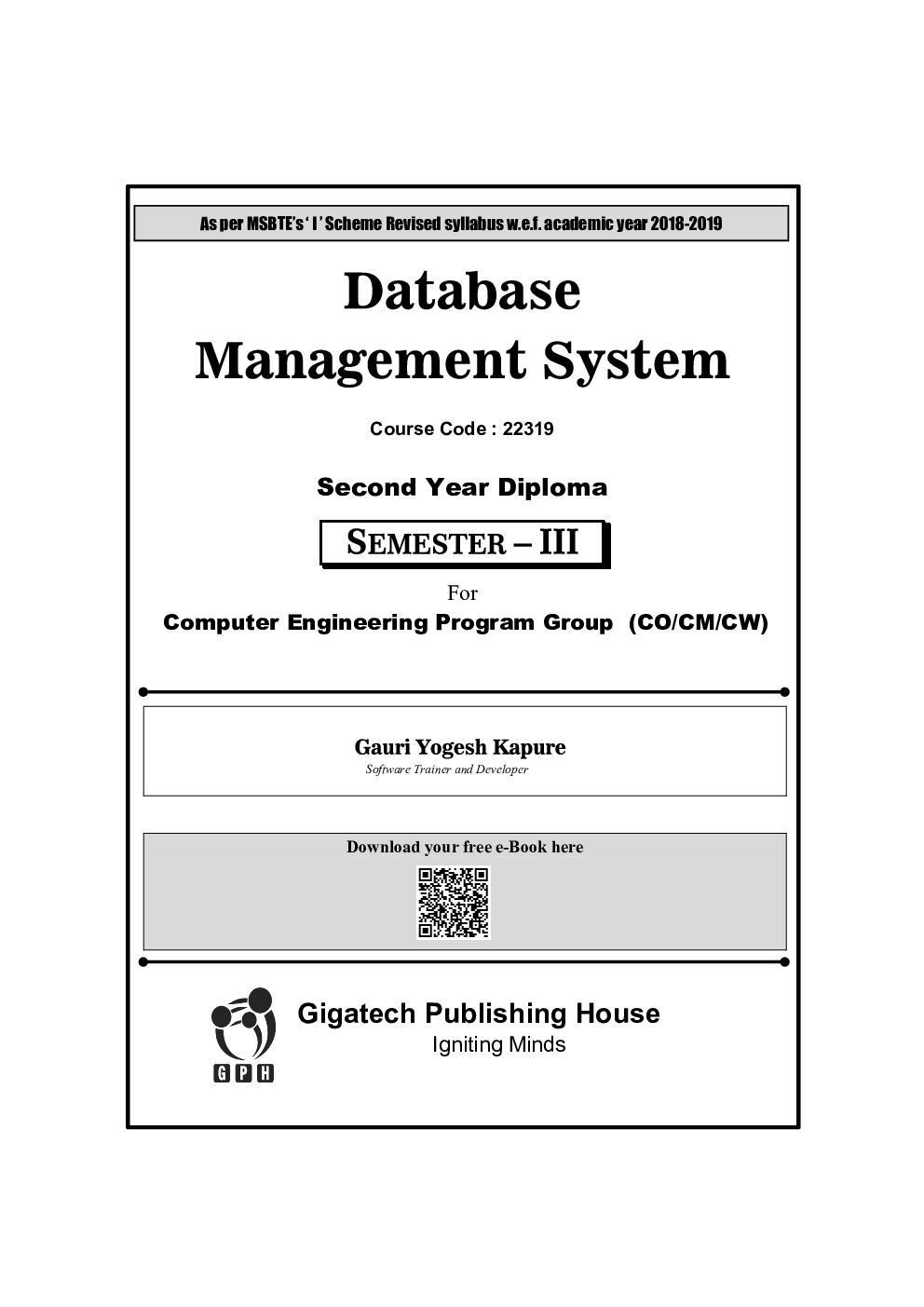 Database Management System (Second Year Diploma Sem-III) - Page 2
