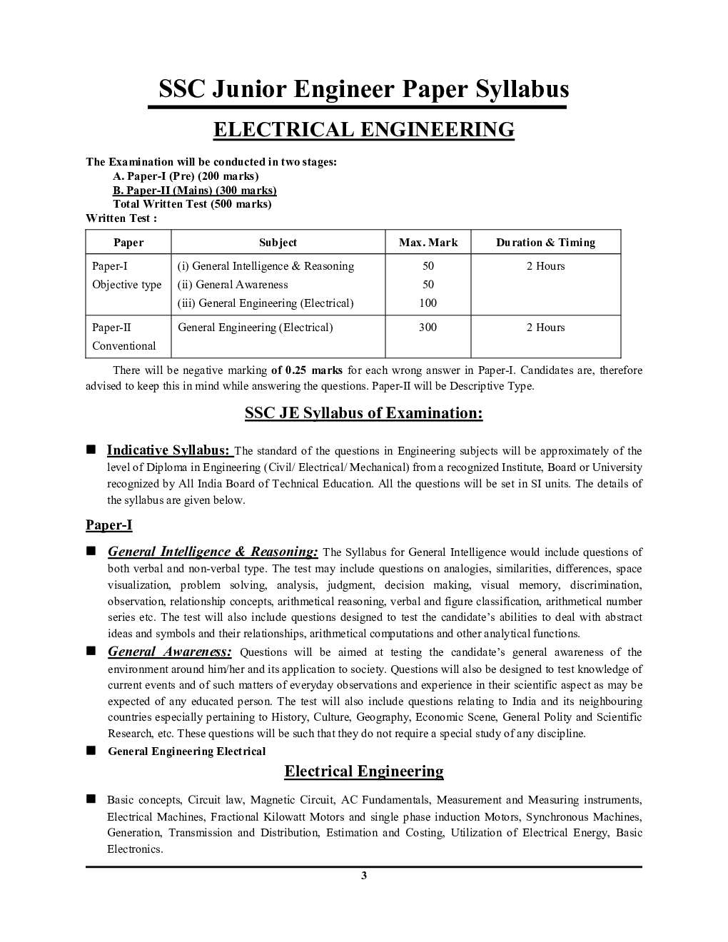 2021-22 SSC JE इलेक्ट्रिकल इंजीनियरिंग जूनियर इंजीनियर सॉल्व्ड पेपर्स - Page 4