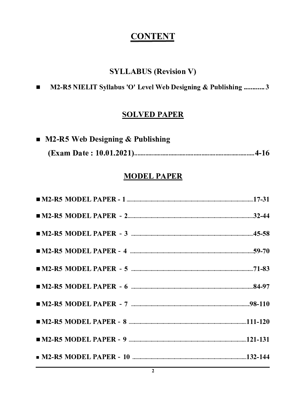 2021-22 \'O\' Level Web Designing & Publishing Module (M2 R5) सॉल्वड पेपर एवं मॉडल प्रश्न पत्र - Page 3