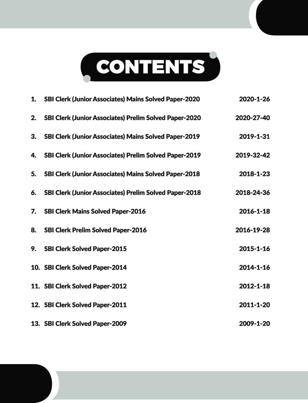 SBI Clerk 9 Year-Wise Prelim & Main Solved Papers (2020 - 09) 2nd Edition - Page 4