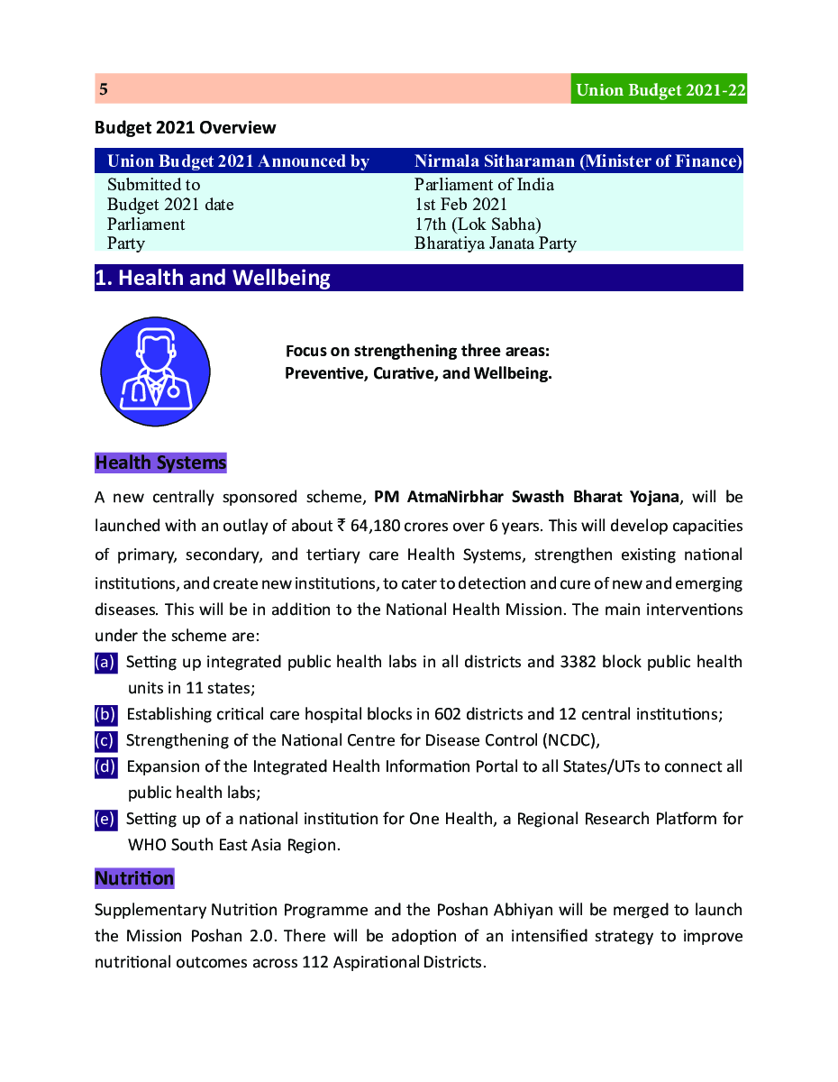 Budget 2021-22 Analysis For UPSC Aspirants  - Page 5