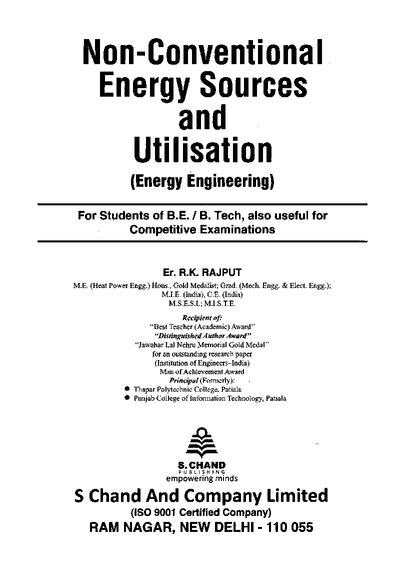 Download Non Conventional Energy Sources And Utilisation Energy