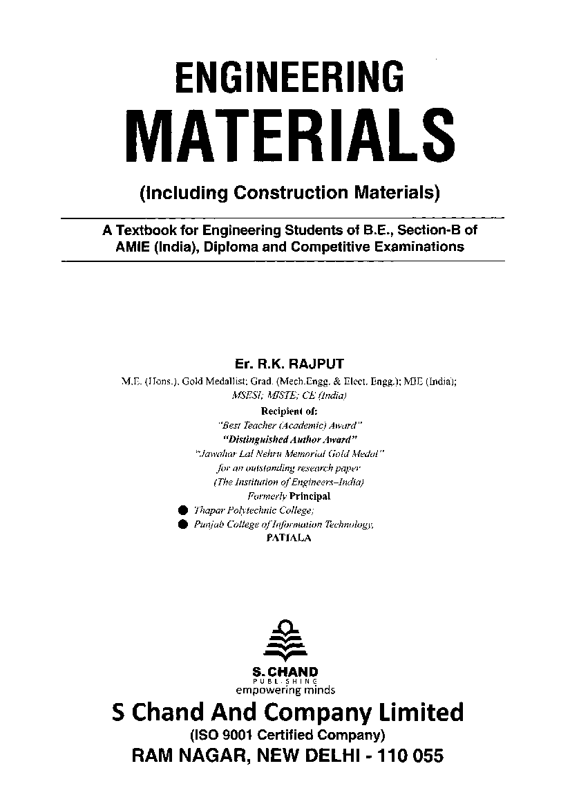 Download Engineering Materials PDF Online by RK Rajput
