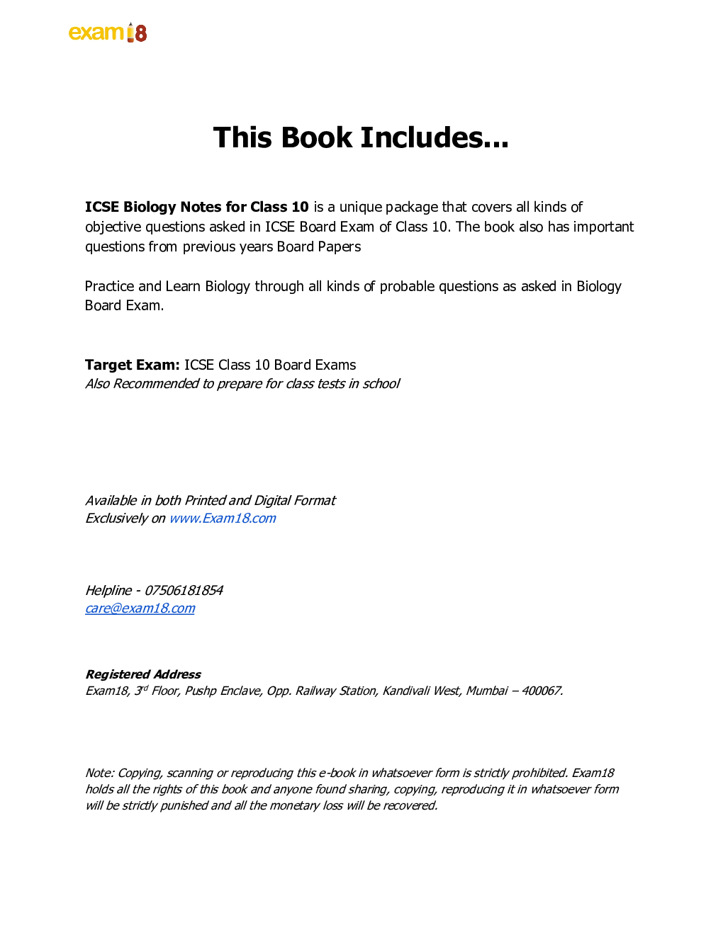 Exam18 ICSE Biology Class 10 Complete Objective Revisions - Page 2