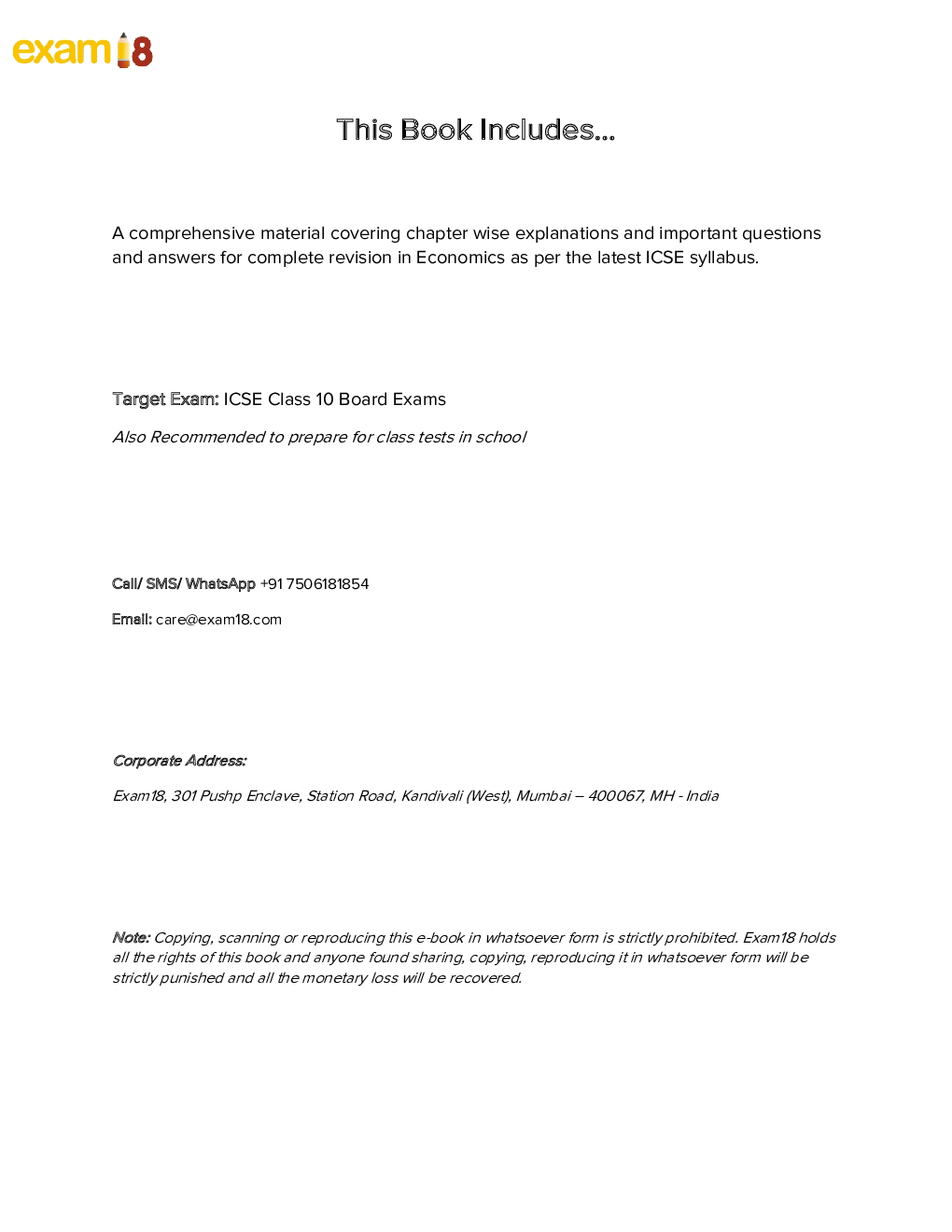 Exam18 Economics Chapter-Wise Learning Notes For ICSE Class 10 - Page 2
