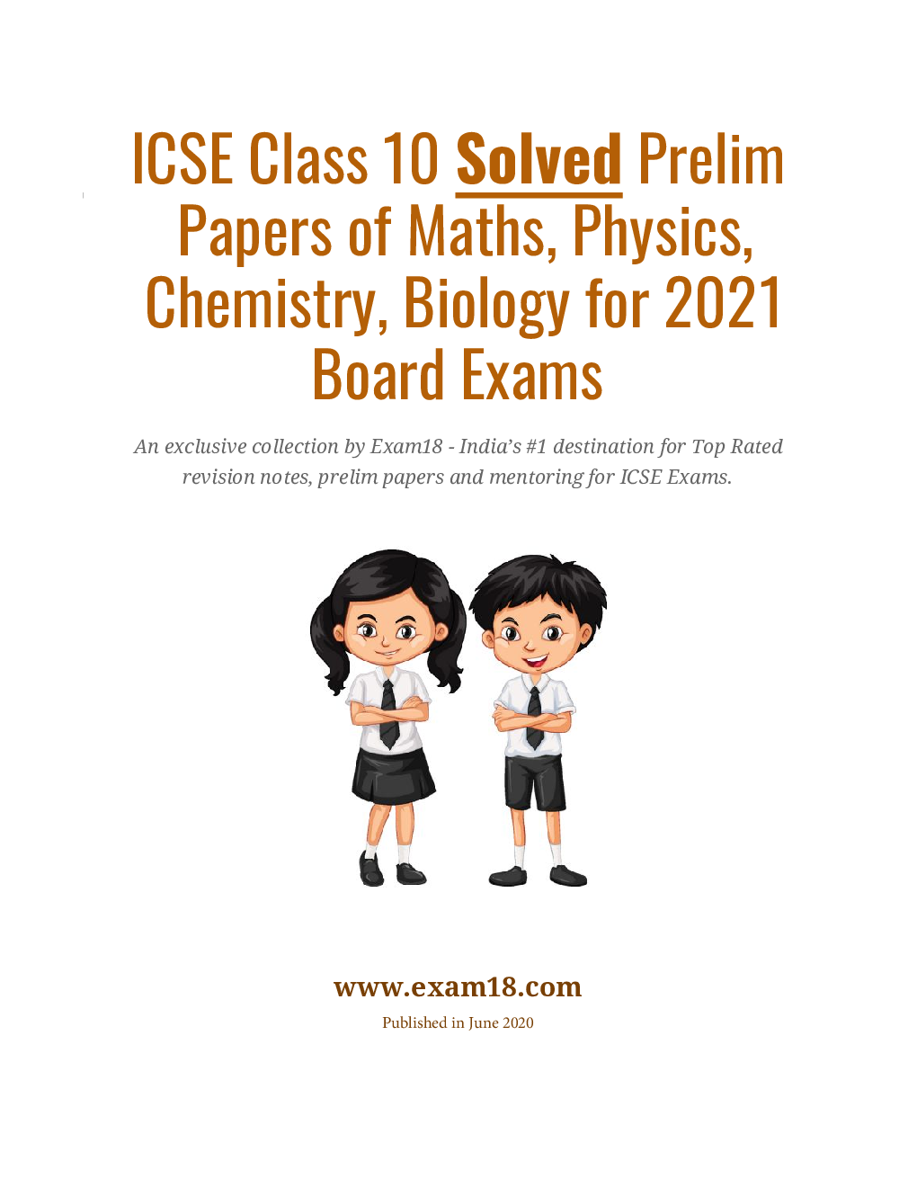 Exam18 ICSE Class 10 Solved Prelim Papers Of Maths, Physics, Chemistry, Biology For Full Year Revisions - Page 2