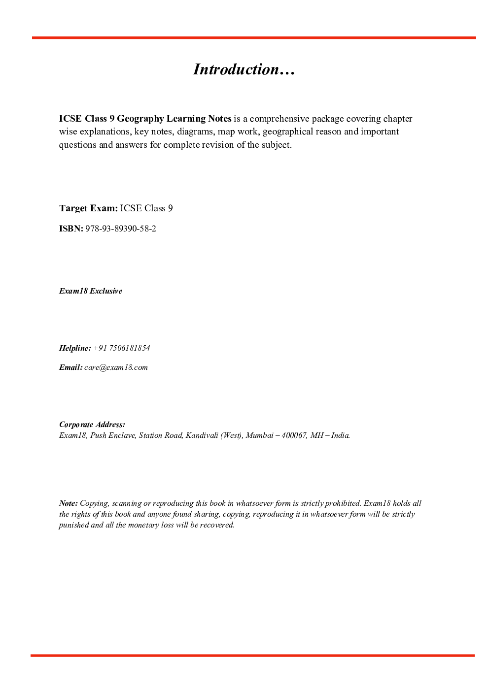 Exam18 ICSE Class 9 Geography Learning Notes - Page 2