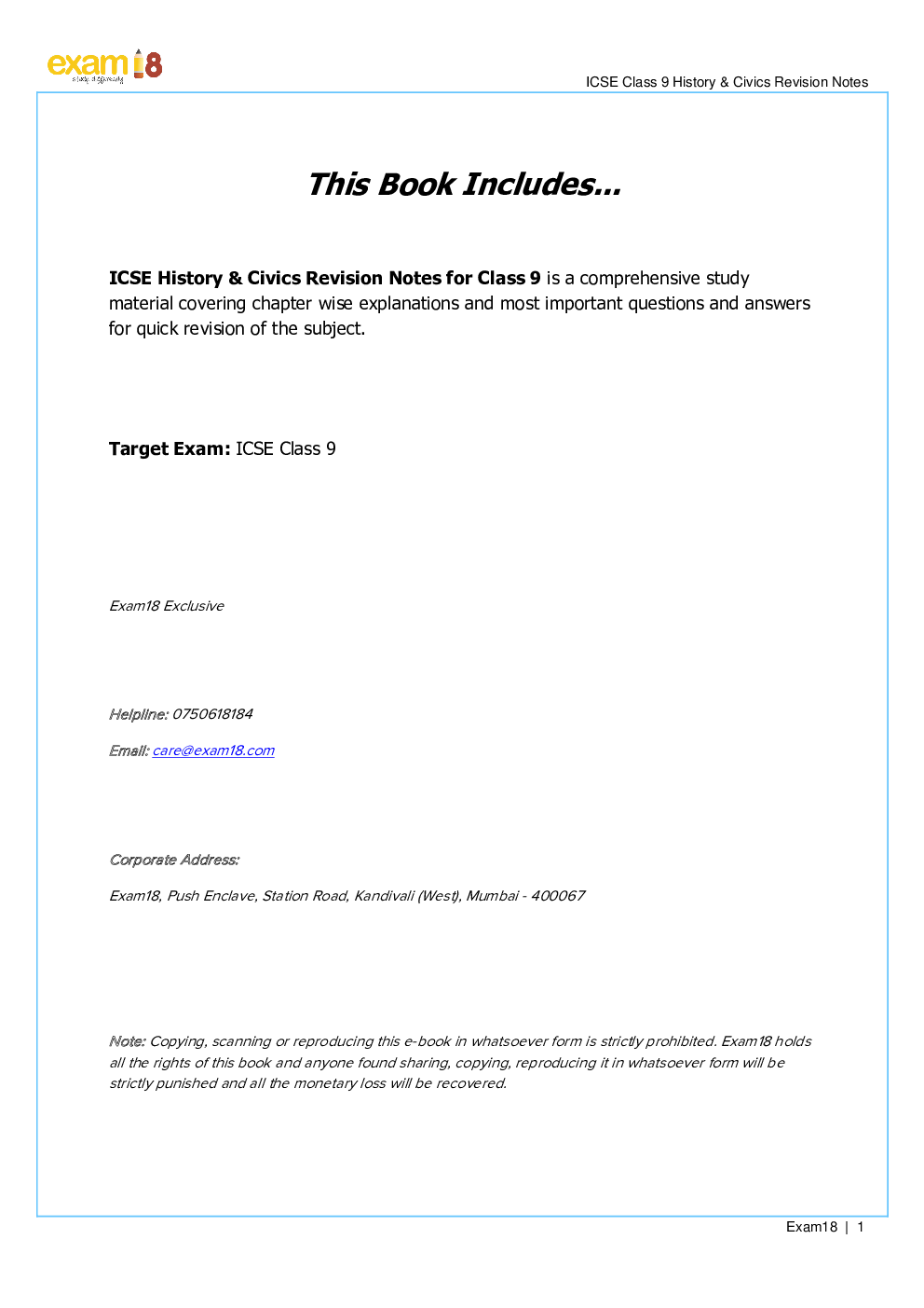 Exam18 ICSE Class 9 History And Civics Learning Notes - Page 2