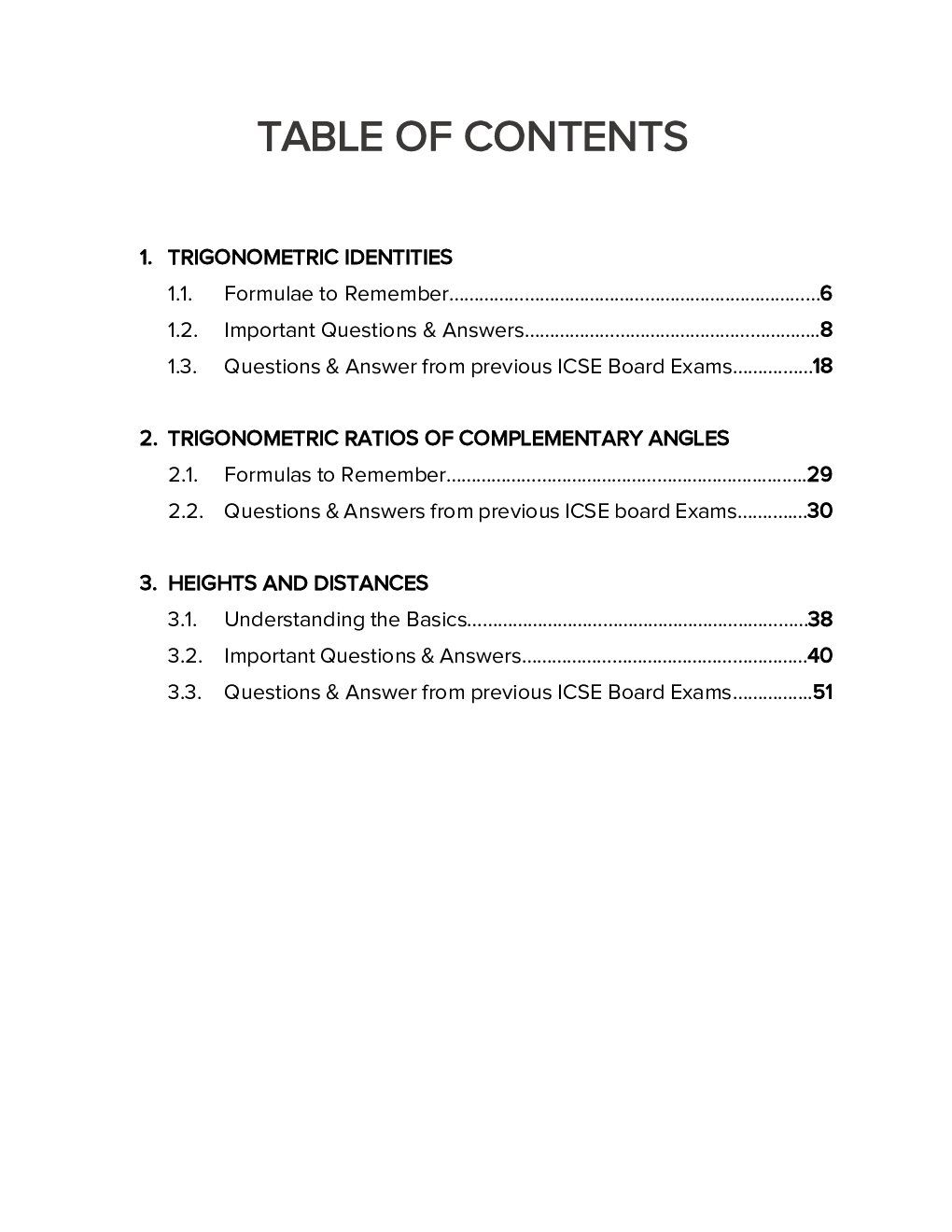 Exam18 ICSE Maths Trigonometry Practice Notes For Class 10 - Page 3