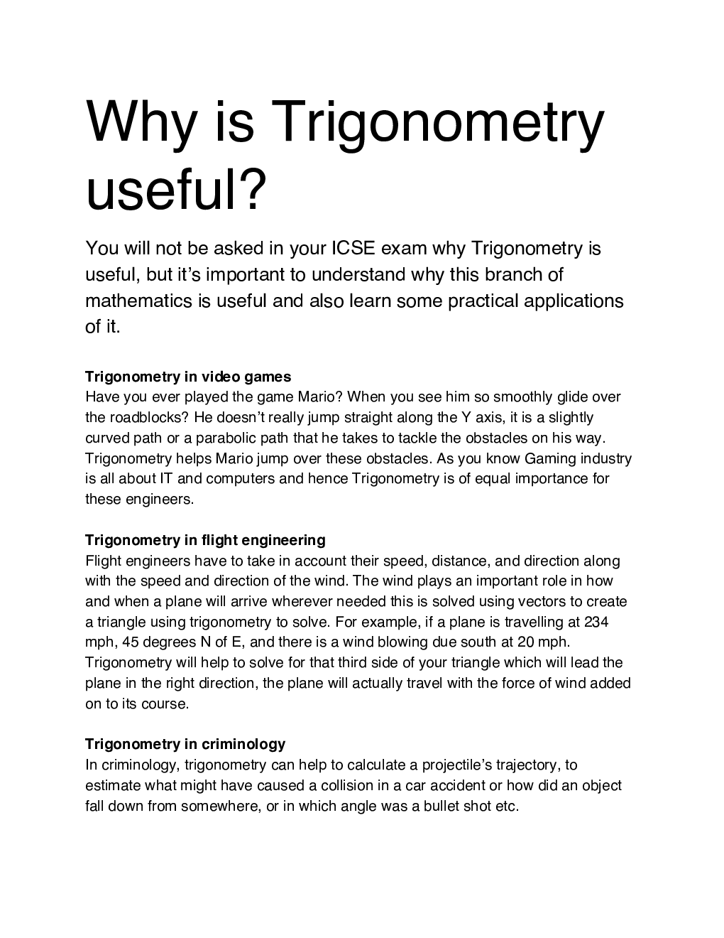 Exam18 ICSE Maths Trigonometry Practice Notes For Class 10 - Page 5
