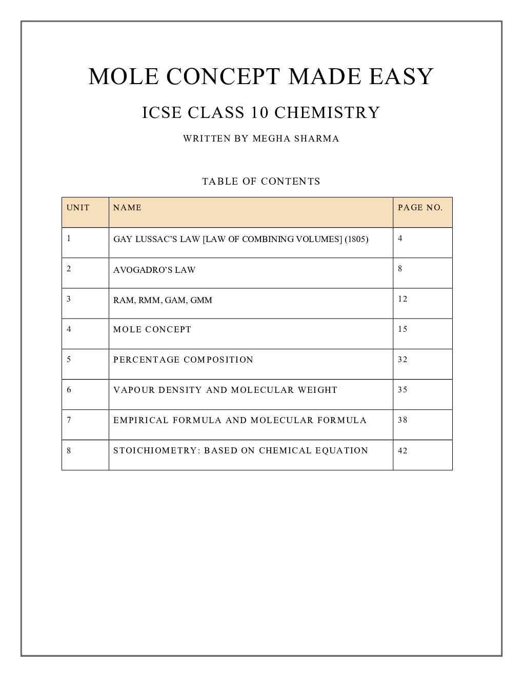 Exam18 Mole Concept Made Easy For ICSE Class10 Chemistry - Page 4