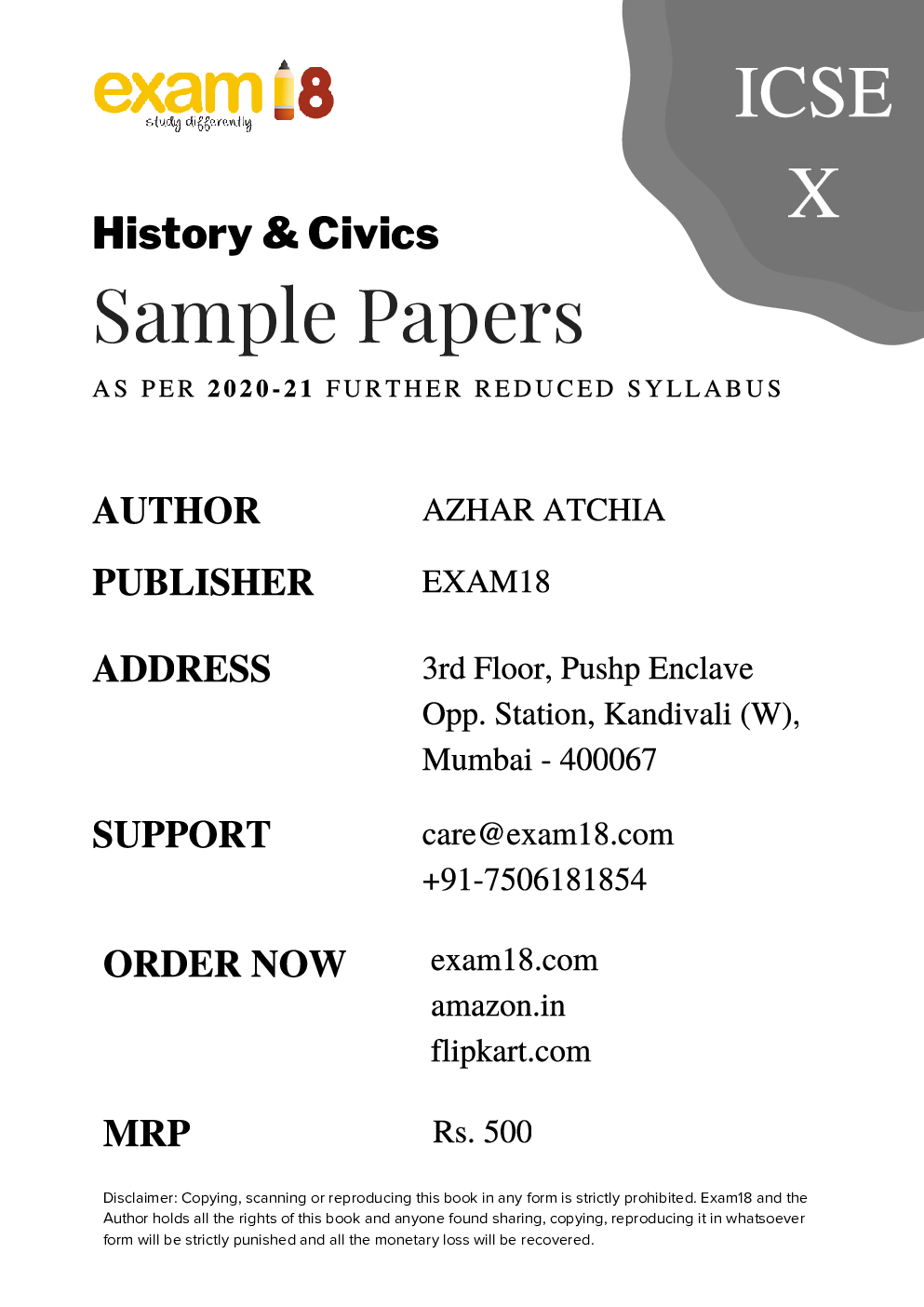 Exam18 ICSE History Civics Sample Papers For Class 10 Solved 2021 Exam (As Per Further Reduced Syllabus) - Page 2
