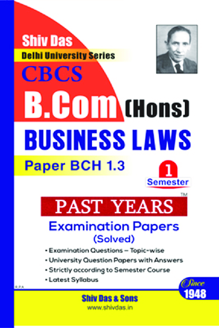 Business Laws For B.Com Hons Semester 1 For Delhi University - Page 1