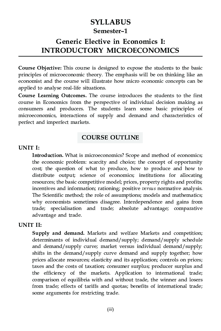 Introductory Microeconomics For B.Com Hons Courses Semester 1 For Delhi University - Page 4