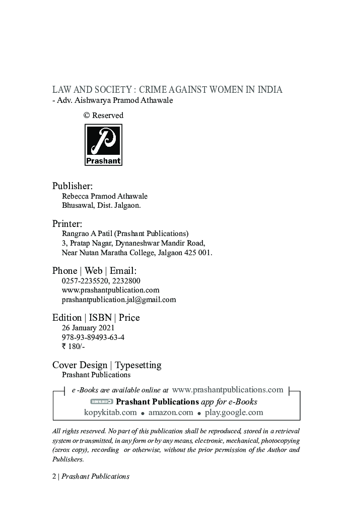 Law And Society : Crime Against Women In India - Page 3
