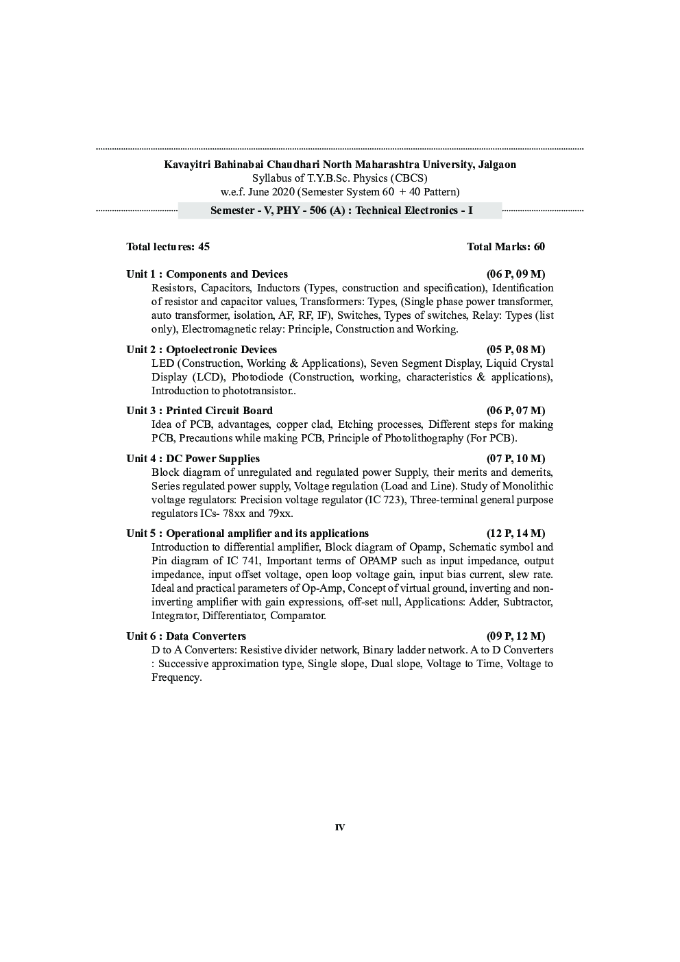PHY 506 (A) Technical Electronics - Page 5