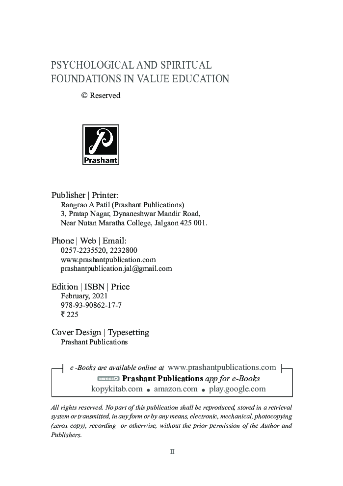 Psychological And Spiritual Foundations In Value Education - Page 3