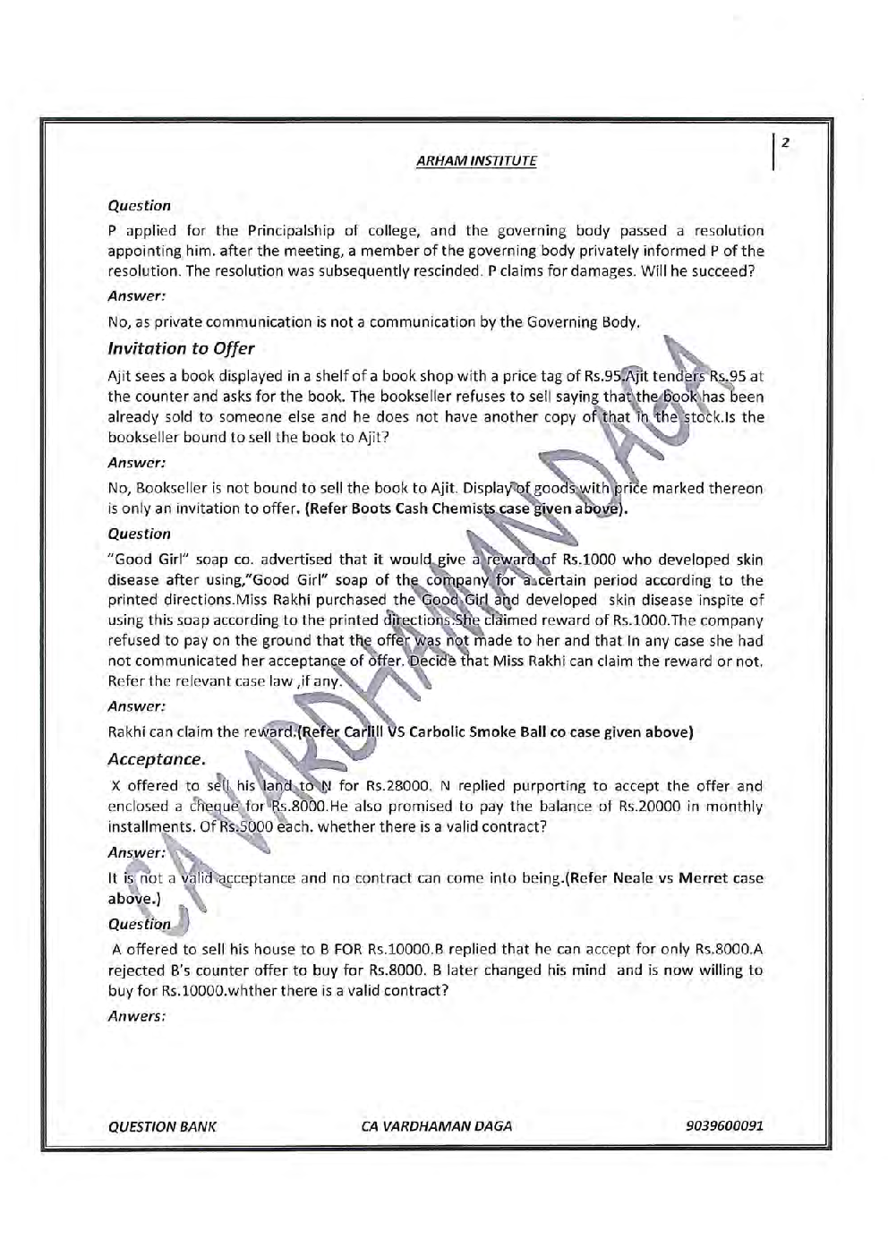 Law Question Bank - Page 5