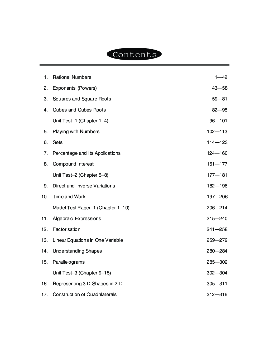Self-Help To ICSE NumbersWiz Mathematics Class 8 - Page 3