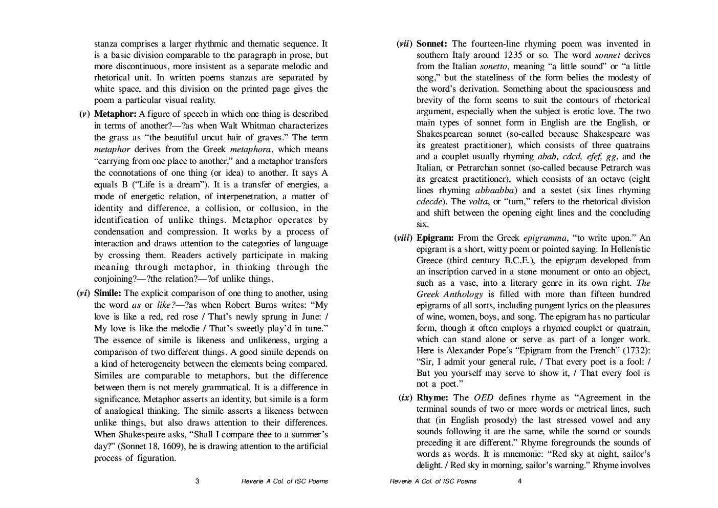 Self-Help To A Collection of ISC Poems Reverie Class 11 And 12 - Page 5