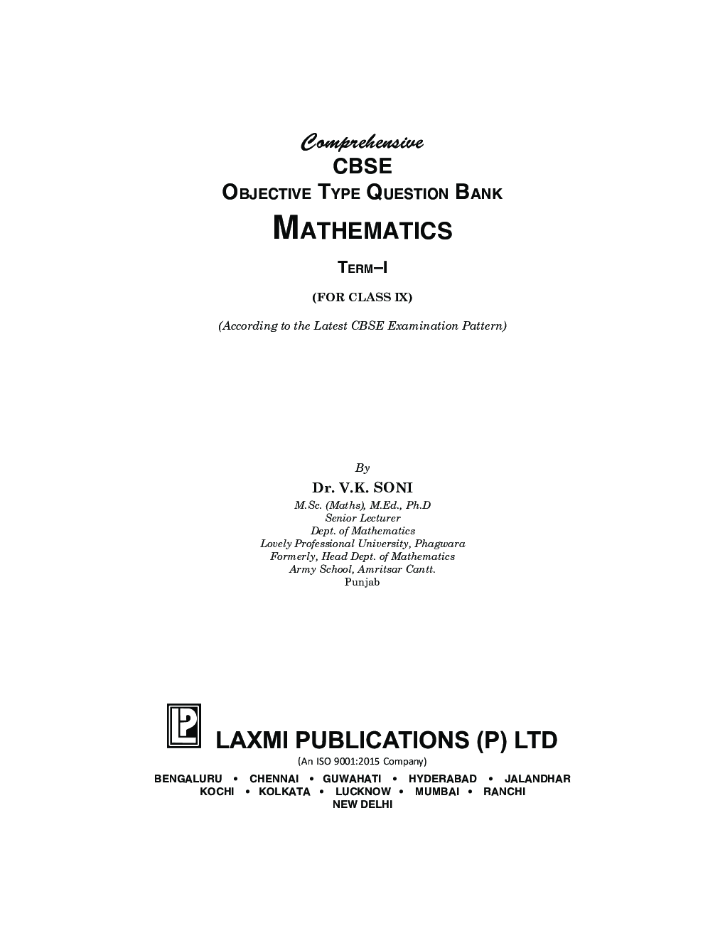 Comprehensive CBSE Objective Type Question Bank Mathematics IX (Term-I) - Page 3