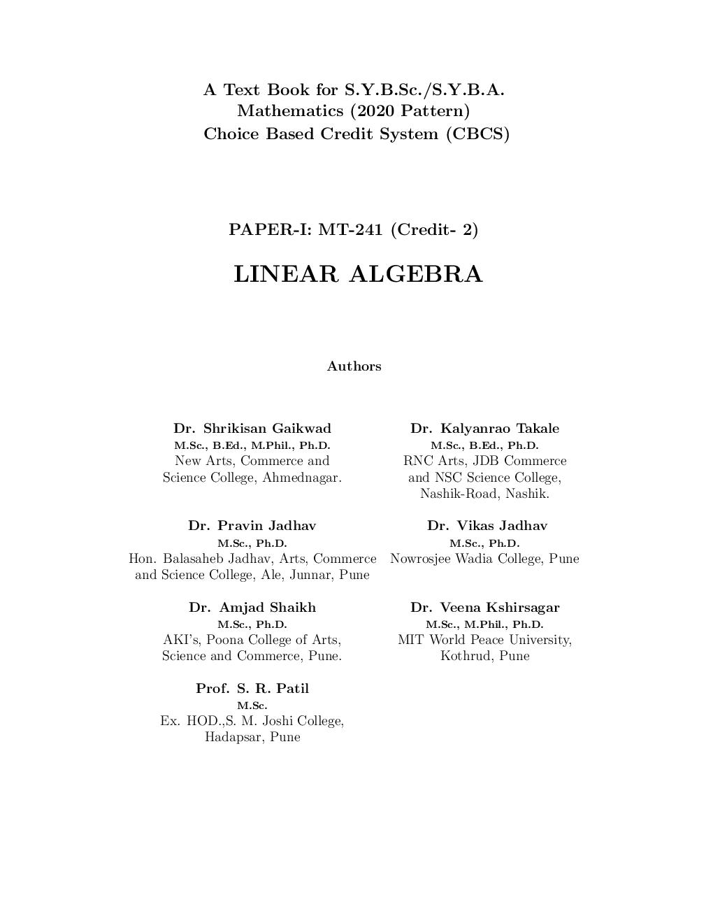 Linear Algebra - Page 4