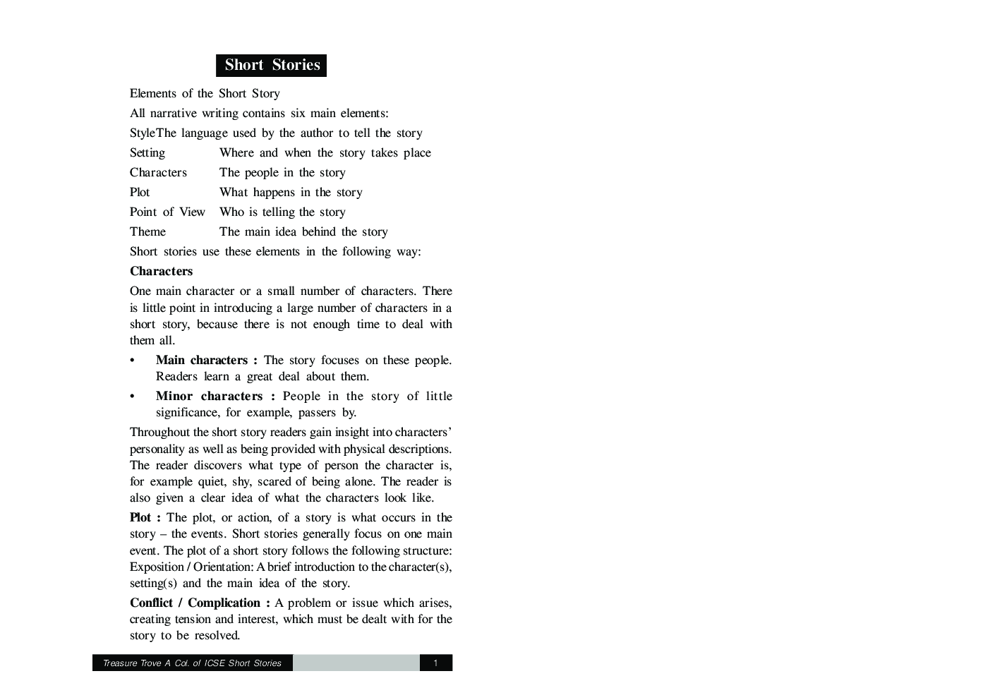 Self-Help To ICSE Treasure Trove A Collection Of Short Stories Class 9-10 - Page 5