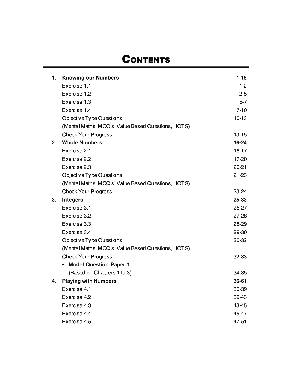 Self-Help To ICSE Understanding Mathematics Class 6 - Page 4