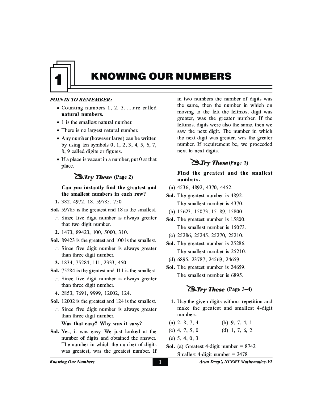 Self-Help To NCERT Solutions Mathematics Class 6 - Page 5