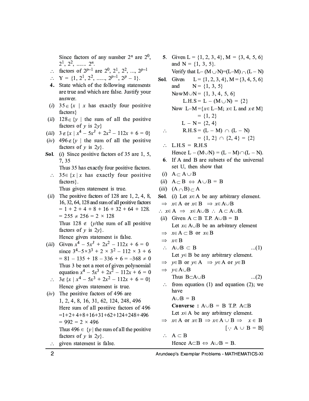 Self-Help To NCERT Exemplar Problems Solved Mathematics Class 11 - Page 5