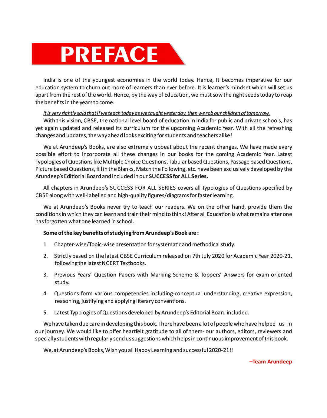 Arundeep's CBSE Success For Science Class 10 (Reduced Syllabus) - Page 3