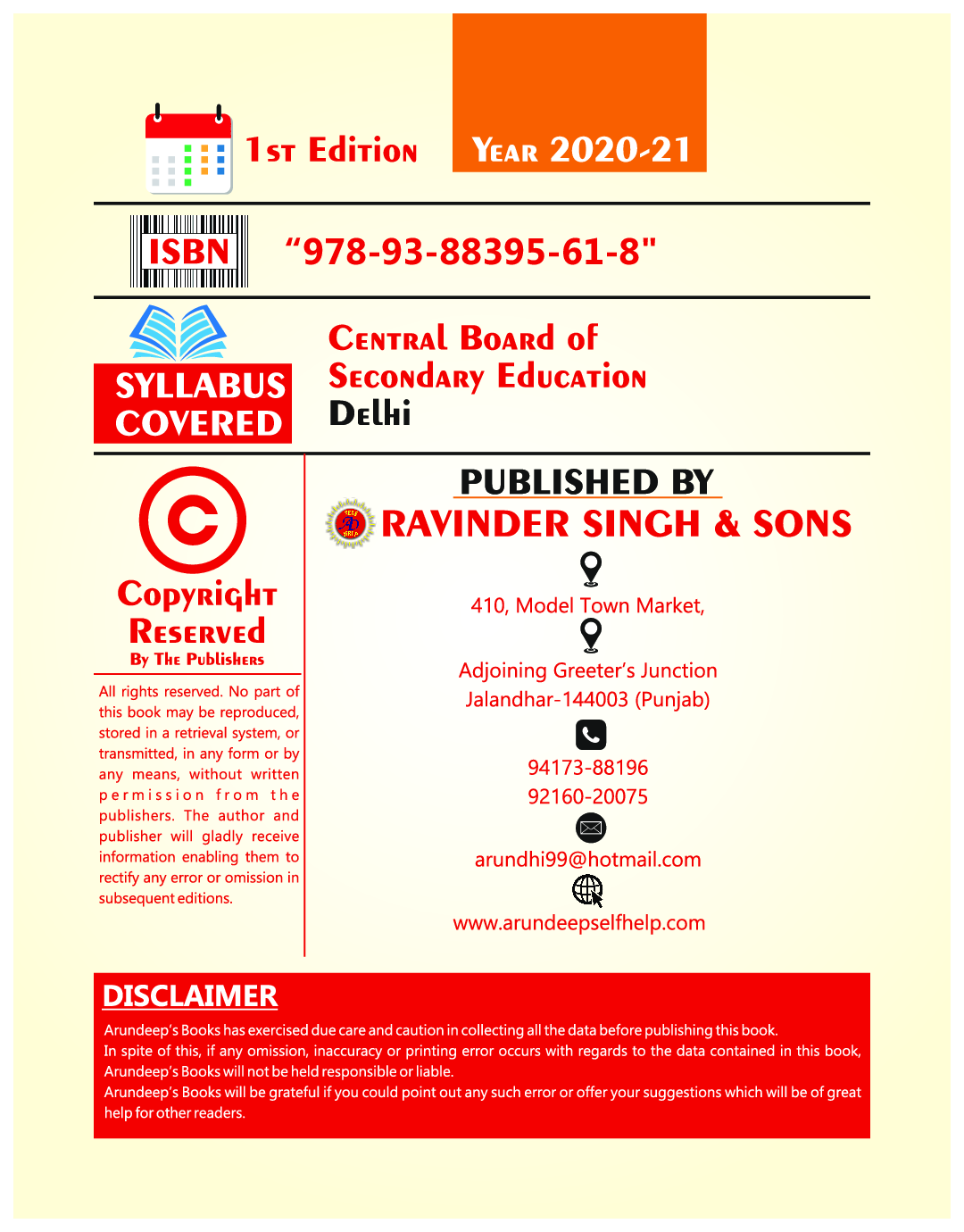 Arundeep's CBSE Success For Social Science Class 10 (Reduced Syllabus) - Page 2
