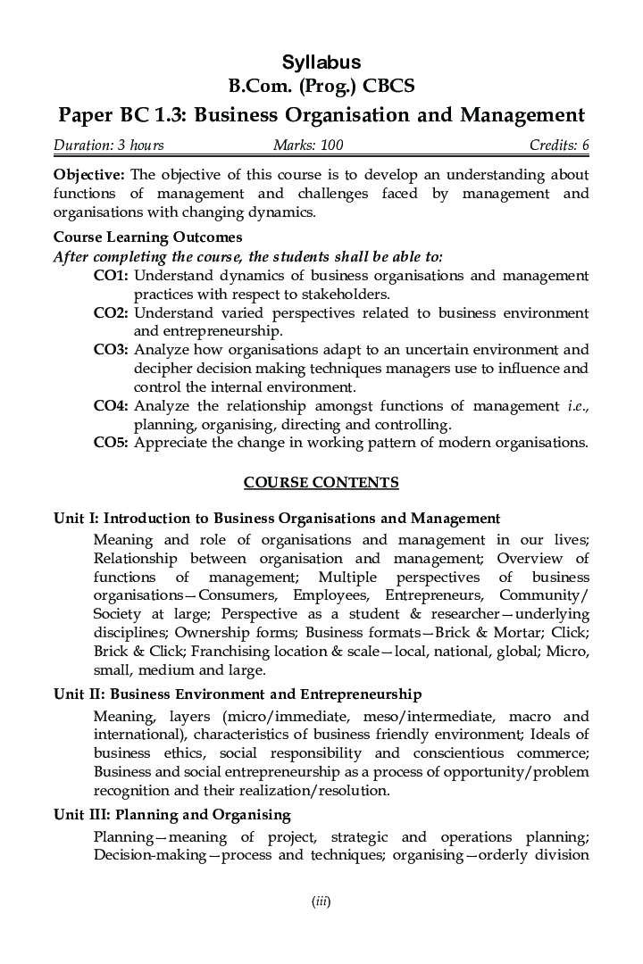Business Organisation & Management For B.Com Prog Semester 1 For Delhi University - Page 4