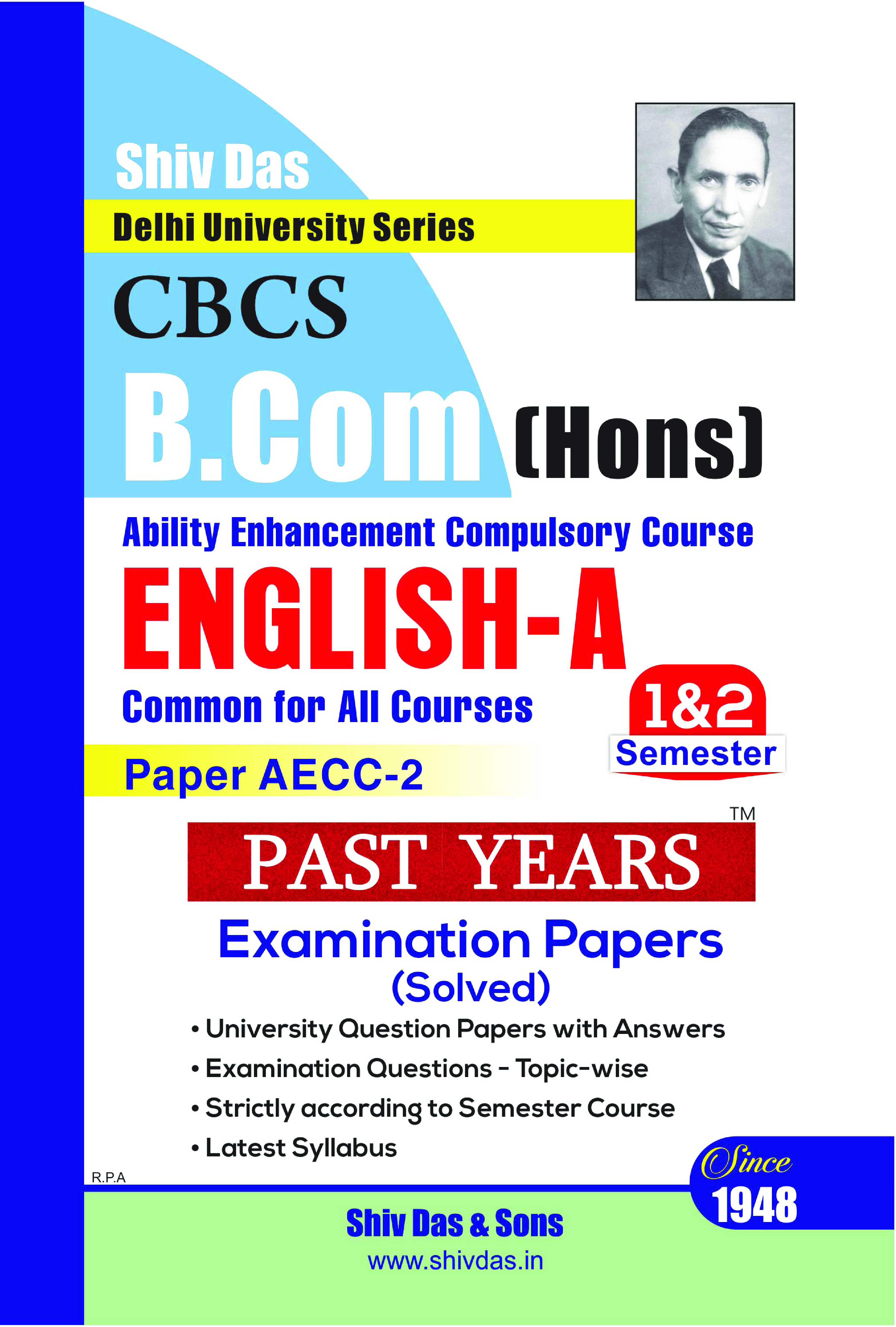 English-A For B.Com Hons Semester 2 For Delhi University - Page 1
