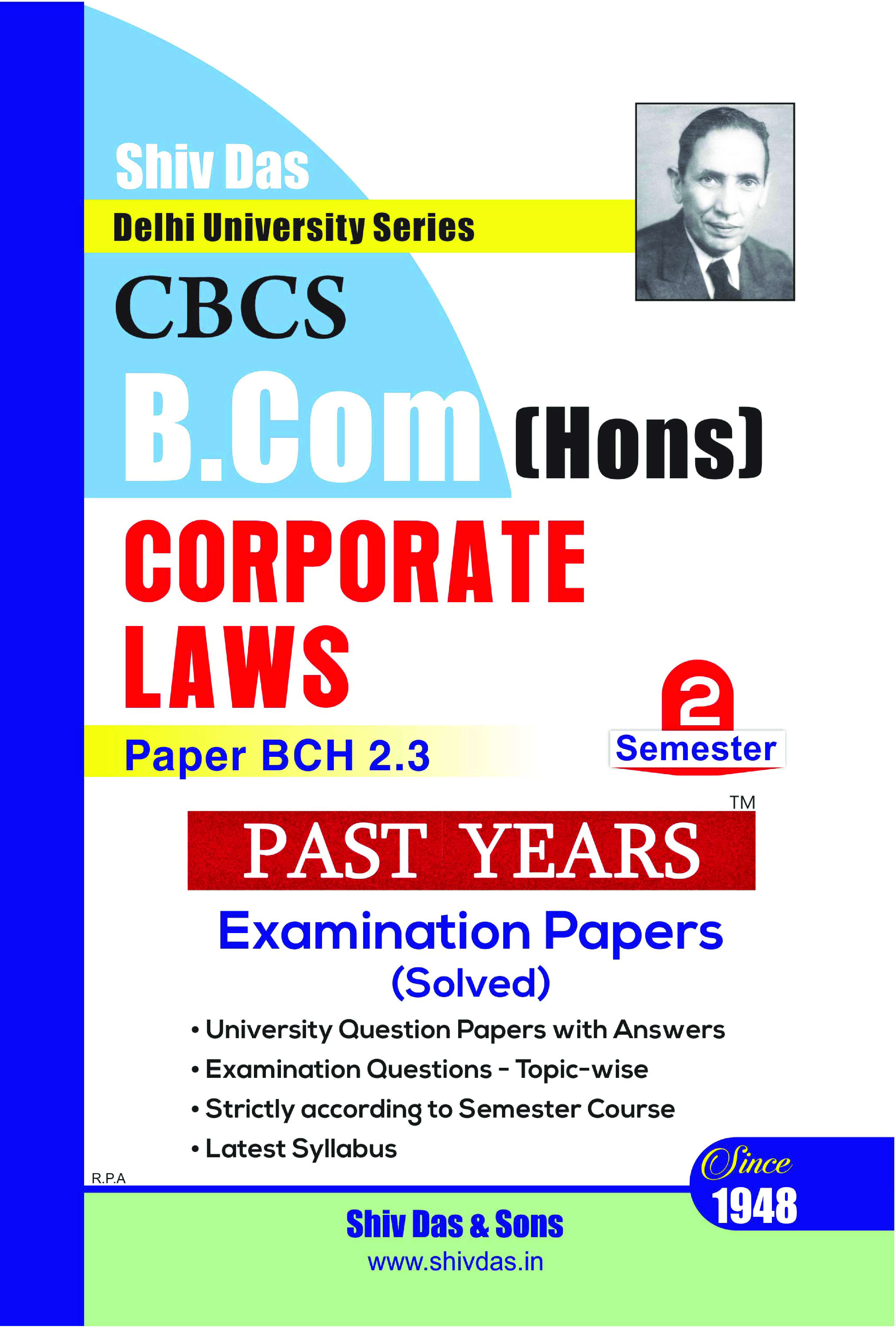 Corporate Laws For B.Com Hons Semester 2 For Delhi University - Page 1